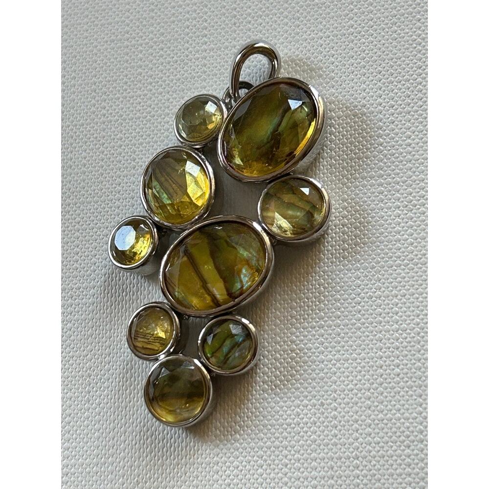 Lia Sophia Silver Tone Abstract Pendant
